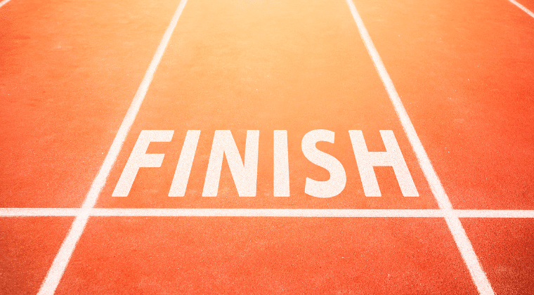 Track finish line